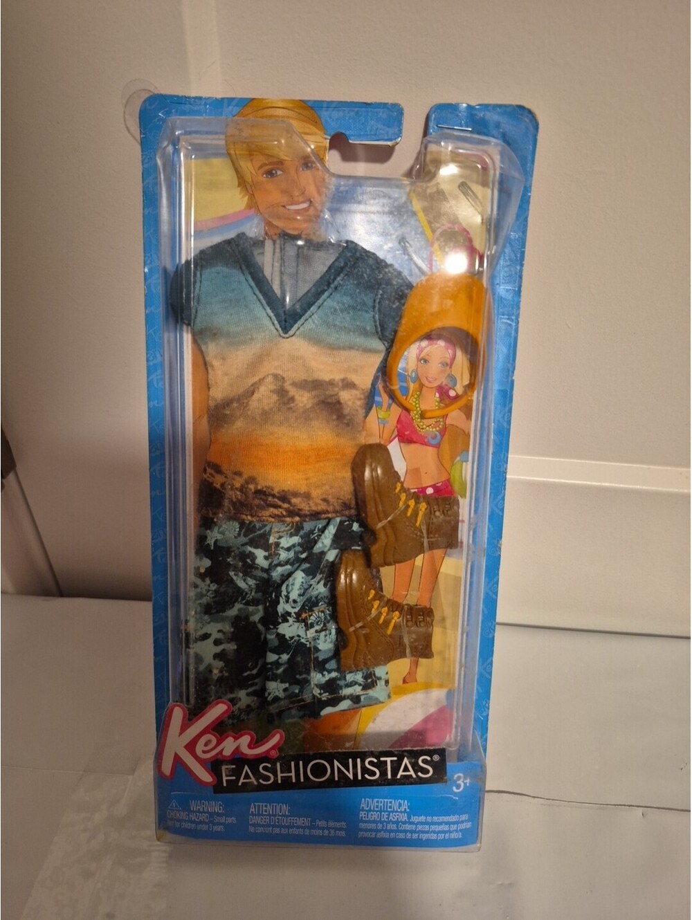 Barbie Ken Fashionistas Beach Outfit Outdoors Shorts Shirt Visor Boots N8329 New